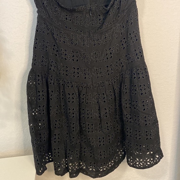 J. Crew Anguilla Mini Halter Dress in Black Eyelet - Size 8 - Picture 7 of 12
